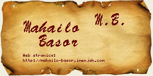Mahailo Basor vizit kartica